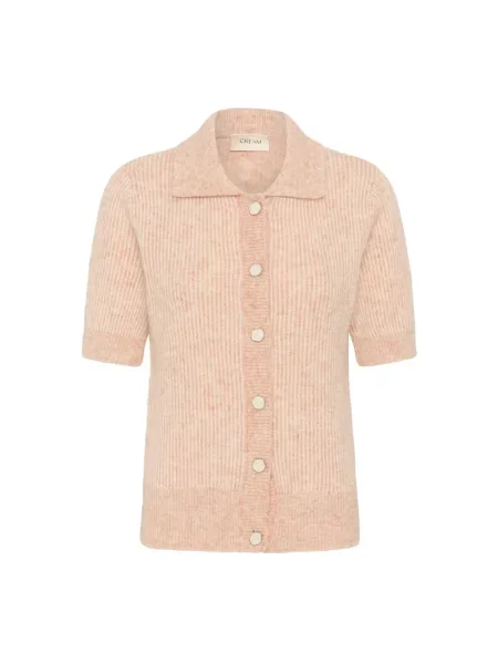 Dzianinowy sweter Cream różowy
