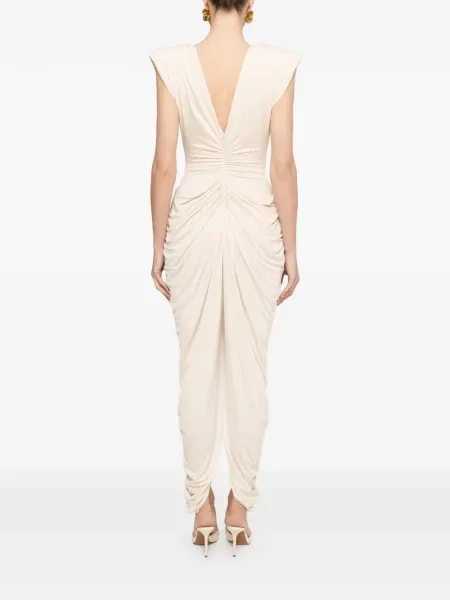 Salopetă Nissa cu volane alb