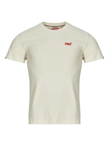 Majica Superdry s kratkimi rokavi z avtogramom bež