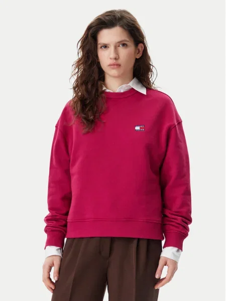 Tommy Jeans Bluză Boxy Fit roz