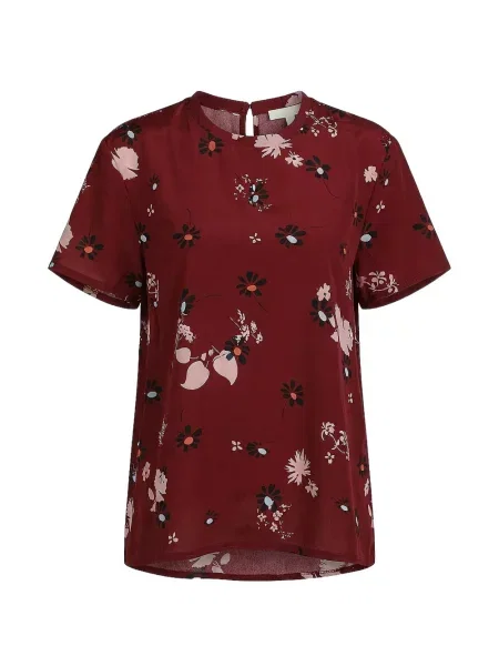 Bluză Valentino Garavani cu model floral cu imagine roșu