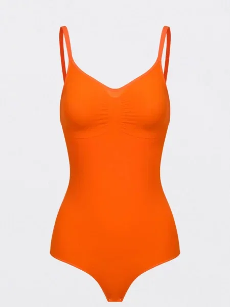 Cfab Alakformáló body Sculpting Shapewear mit String neonnarancs