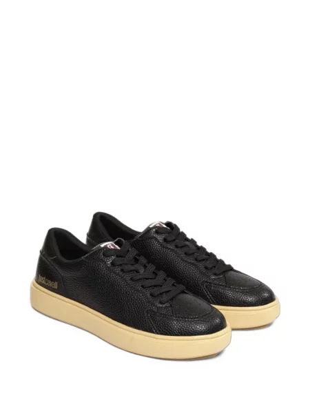 Sneakerși Just Cavalli cu imagine negru
