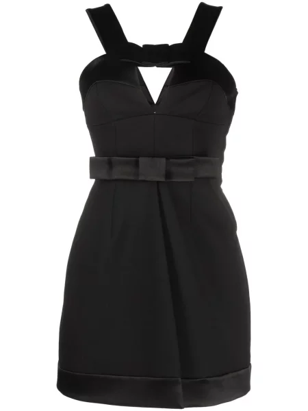 Rochie mini Jil Sander cu funde de costum negru