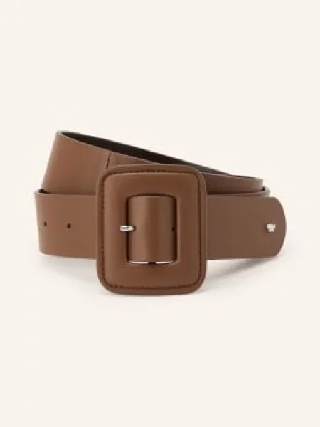 Weekend Max Mara Pasek Skórzany Brio braun brązowy