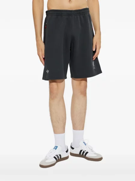Pantaloni scurți Adidas cu broderie alergare în carouri roșu