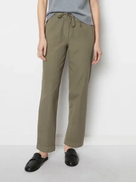 Marc O’Polo Штани повсякденні Бавовна/льон коричневий