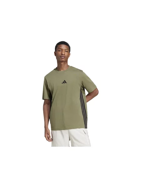 Prugasta majica Adidas od jersey crna
