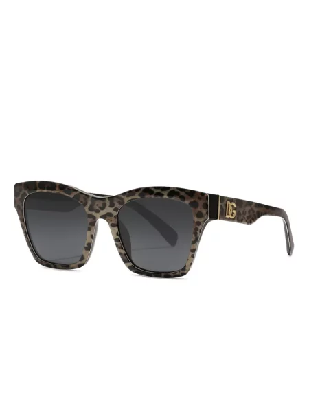 Ochelari de soare Dolce & Gabbana Eyewear cu model leopard maro