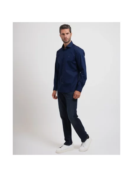 Koszula Tommy Hilfiger z logo niebieska
