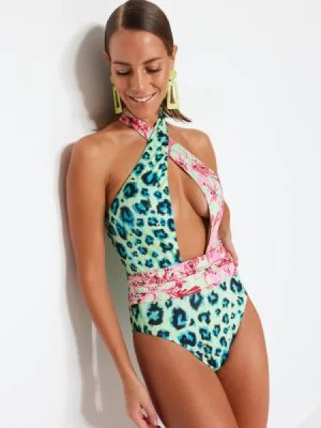Costum de baie Trendyol gri