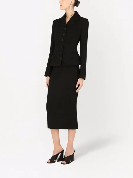 Vilnonis juosmuo striukė Dolce & Gabbana juoda