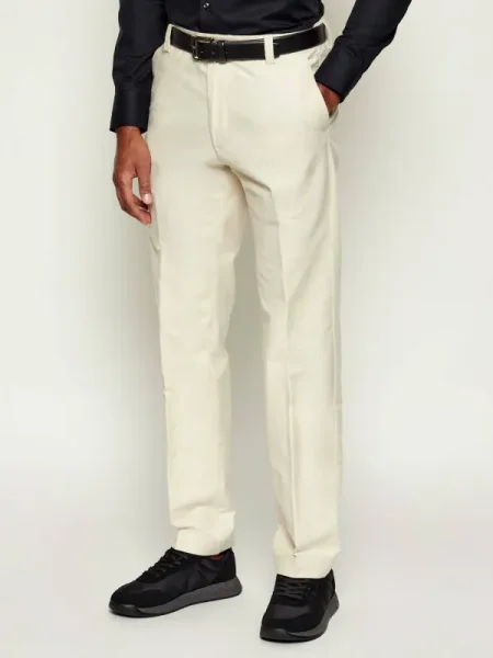 BOSS pantaloni drept bej