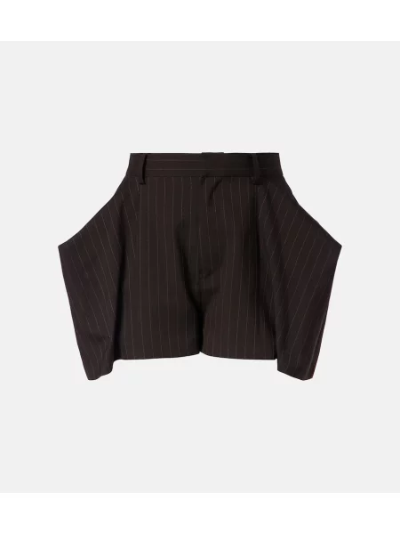 Bermude Sacai cu dungi maro