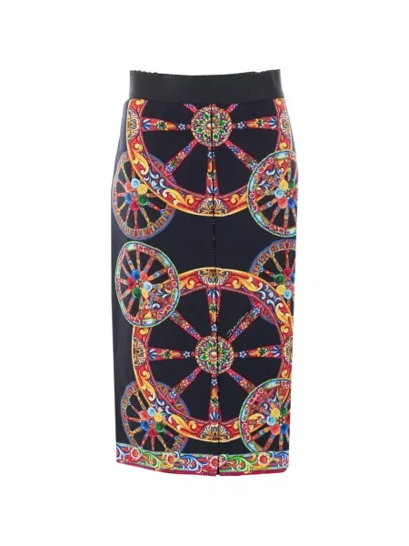 Fustă midi Dolce & Gabbana cu imagine negru