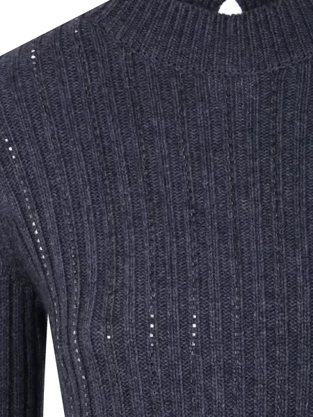 Stras scurt rochie Twinset de lână gri