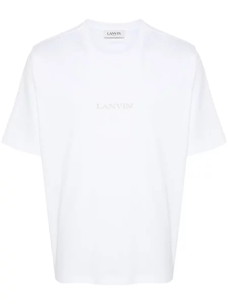 Tricou Lanvin cu broderie alb