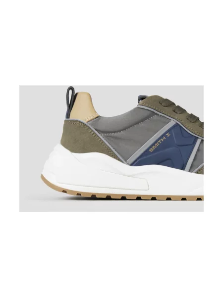 Sneakersy Alexander Smith z logo zielone