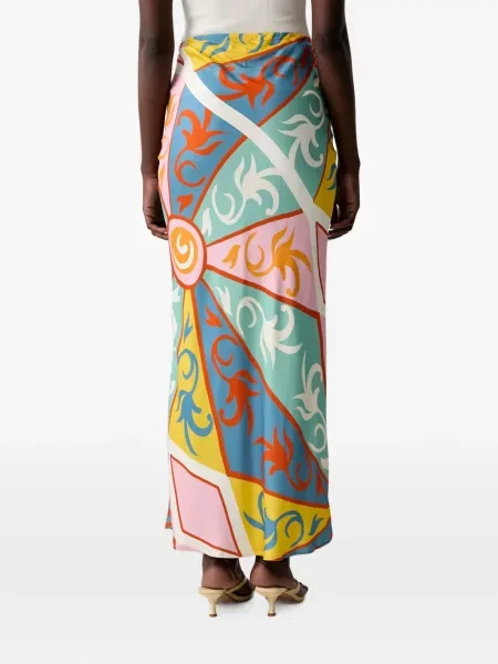 Fusta maxi Never Fully Dressed cu imagine albastru