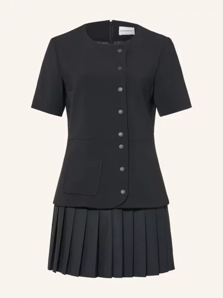 Claudie Pierlot Sukienka Z Różnych Materiałów schwarz czarna