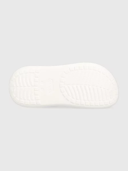 Crocs papucs Classic Crush Clog női platformos fehér