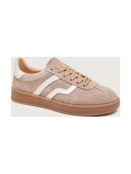 Gant sneakers din piele întoarsă Cuzima bej