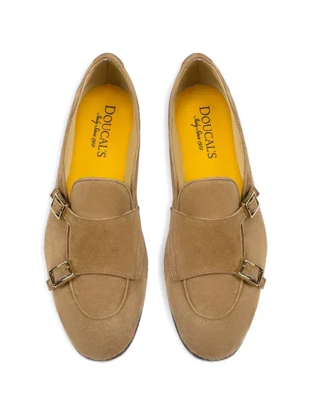 Pantofi loafer Doucal's din piele de căprioară cu cataramă