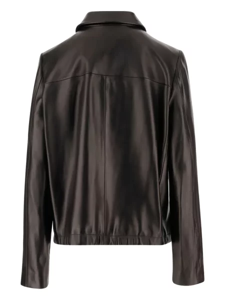 Geanta de piele Khaite negru
