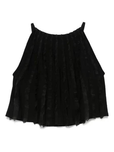 Top Emporio Armani cu volane negru
