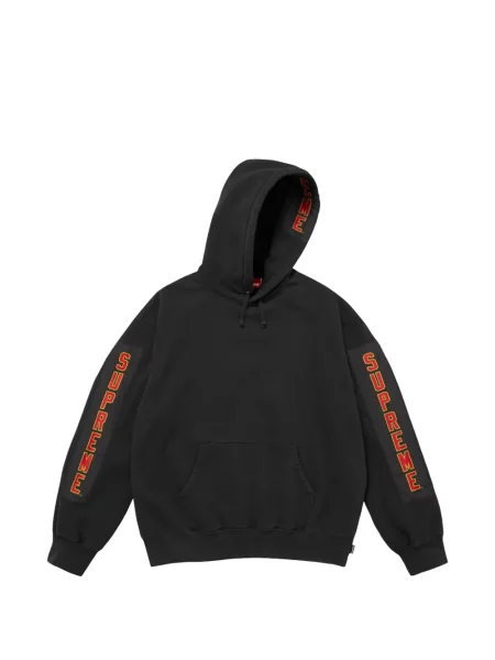 Hanorac cu glugă Supreme cu autograf negru