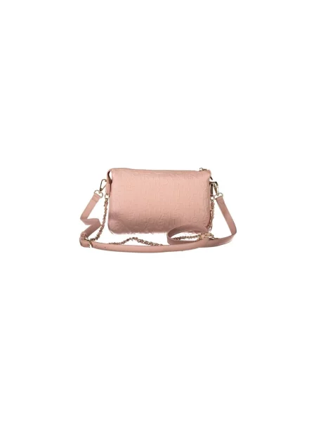 Lniana torebka crossbody Valentino By Mario Valentino różowa