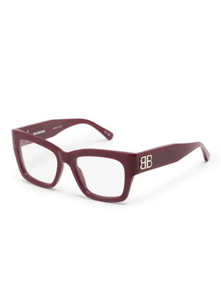 Saulės akiniai Balenciaga Eyewear su autografu raudona