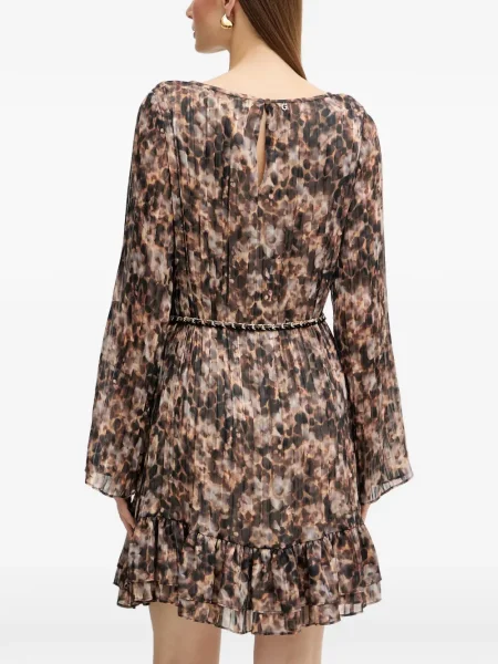 Rochie mini Guess cu volane maro