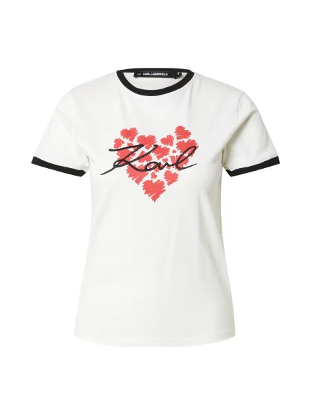 KARL LAGERFELD Tricou Écru alb