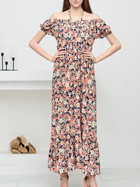 Rochie maxi Resti lungă de costum albastru