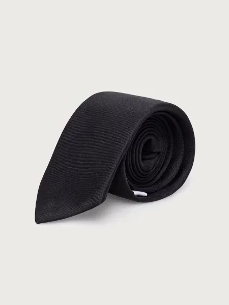 Moschino cravată pentru bărbați de mătase negru