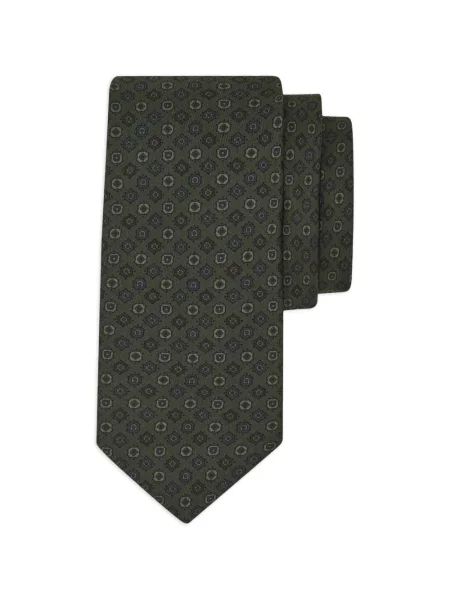Cravată Ferragamo de mătase verde
