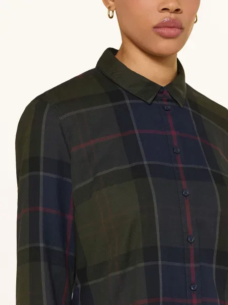 Barbour Košile Bredon khaki tmavě modrá červená