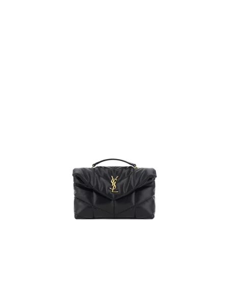 Torebka Saint Laurent skórzana pikowana czarna