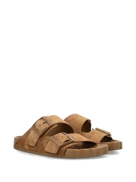 Klapki Balenciaga zamszowe brązowe