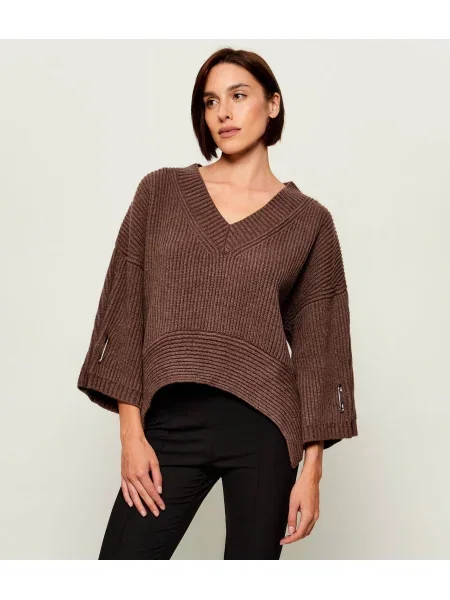 Pinko De lână pulover Lione | Relaxed fit maro