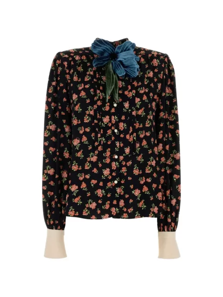 Cămașă Valentino Garavani cu model floral cu imagine negru