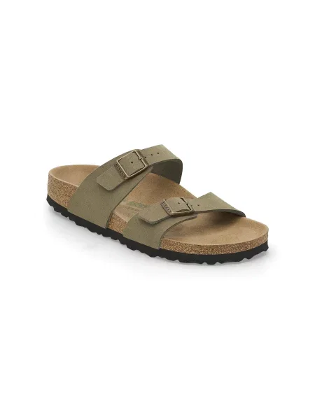 Birkenstock Sydney Vegan Synthetics Regular Fit Kobiety Sandały Birkenstock Size: zielony