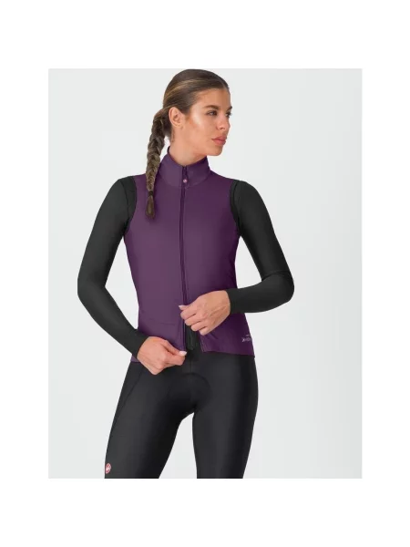 Kamizelka przeciwwiatrowa Castelli Perfetto Air Rosso Corsa M fioletowa
