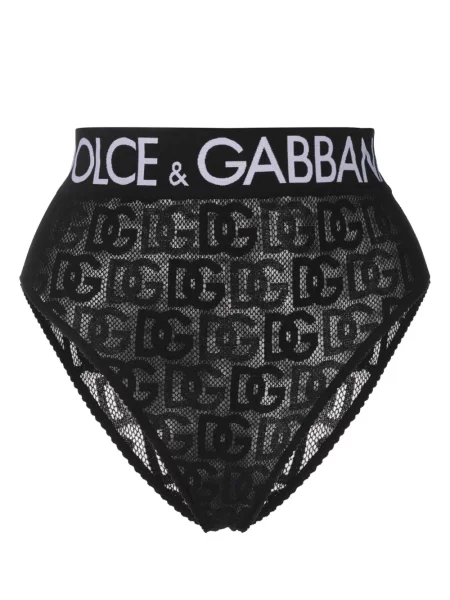 Talie chiloți scurți Dolce & Gabbana din jacard cu autograf negru
