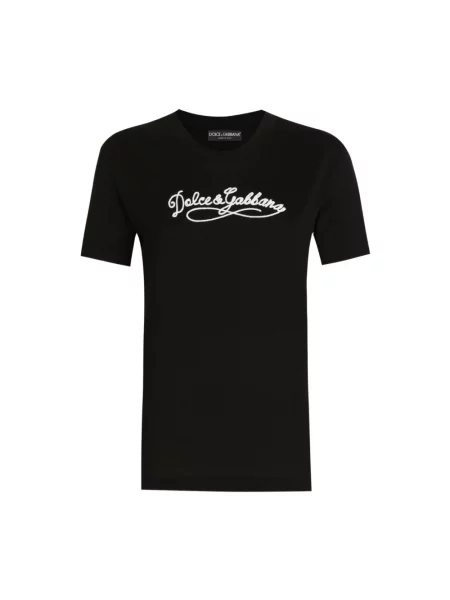 Koszulka Dolce And Gabbana z dżerseju czarna