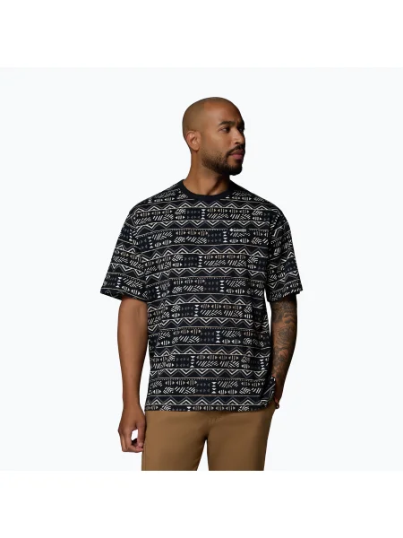 Tricou pentru bărbați Columbia CSC Heavyweight Printed Tee black/horizons negru