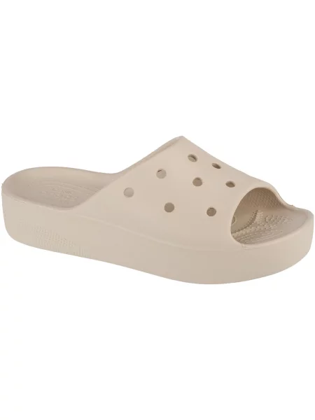 Papuče Crocs s platformom siva