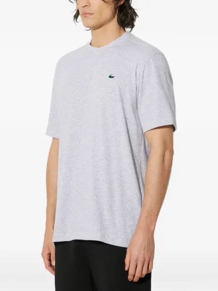 Tricou Lacoste cu broderie gri