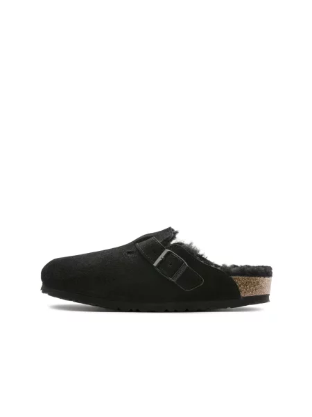 Klapki Birkenstock zamszowe brązowe